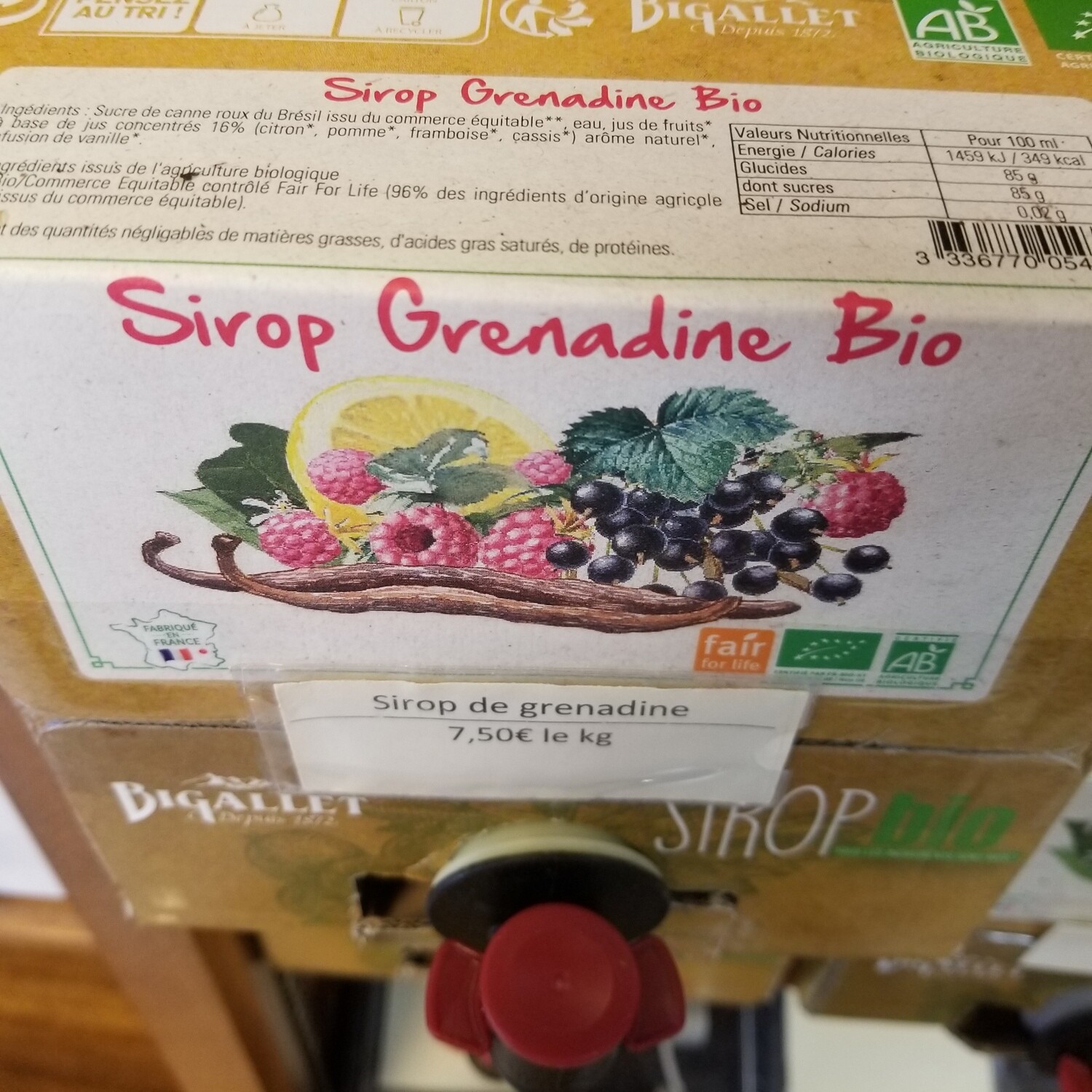 100g de Sirop de grenadine