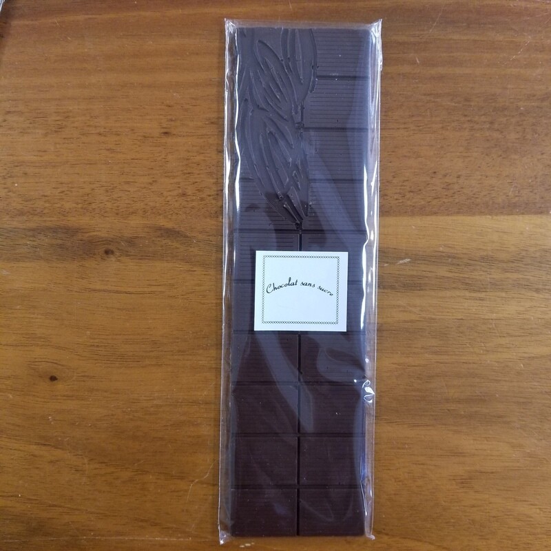Tablette chocolat noir sans sucre