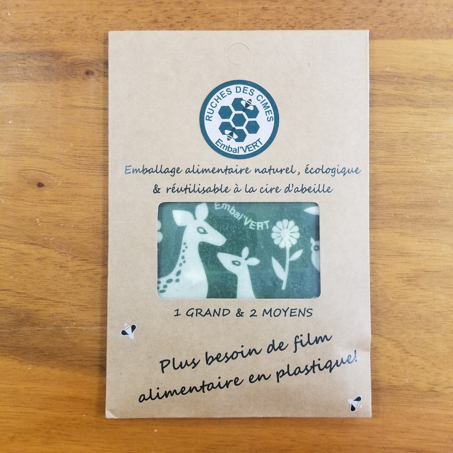 Pack d'emballages alimentaires en cire