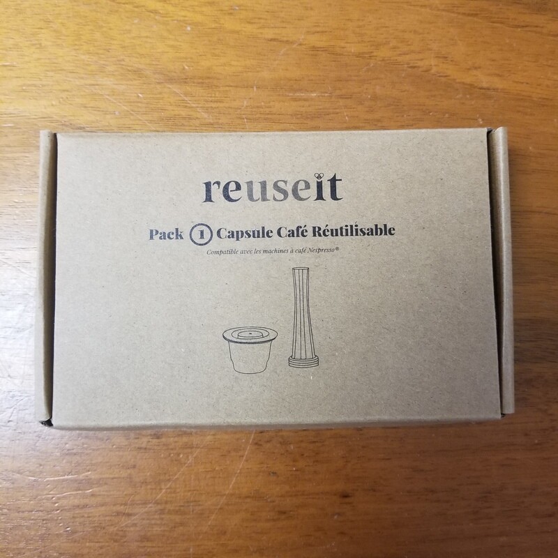 Capsule rechargeable en inox pour Nespresso et son tasseur