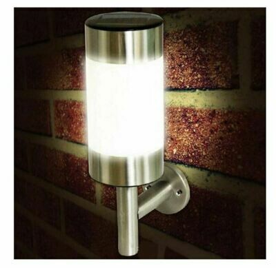 4 x Solar Powered Outdoor Garden Stainless Steel Up Down WalL