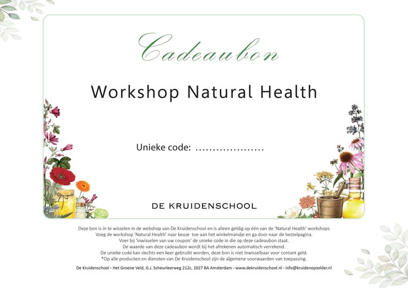 Cadeaubon één 'Natural Health' workshop