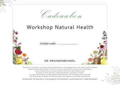 Cadeaubon één 'Natural Health' workshop
