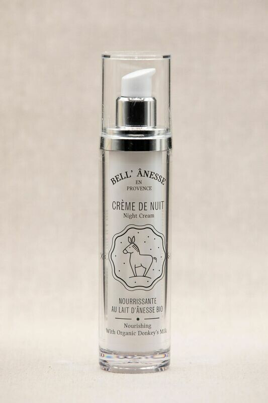 Soin Crème visage de nuit lait d'ânesse bio