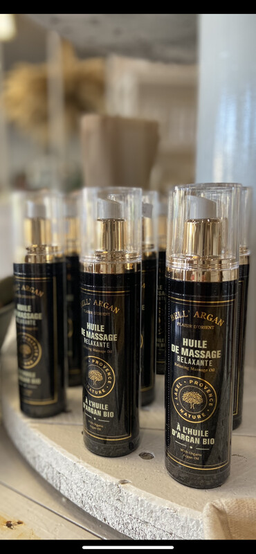 Huile de massage nourrissante à l'huile d'argan bio