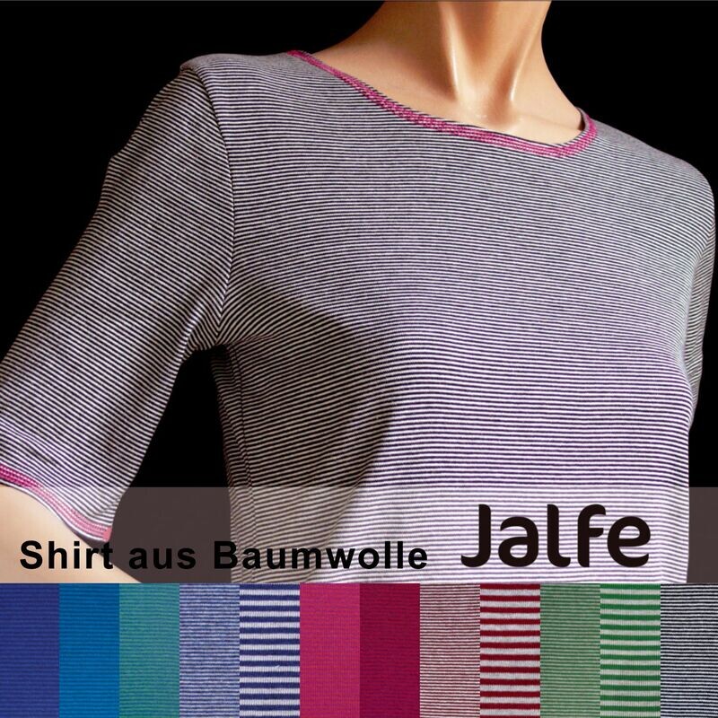Jalfe: Kurzarmshirt Fenja - Cotton gestreift Jalfe: Kurzarmshirt Fenja - Cotton gestreift