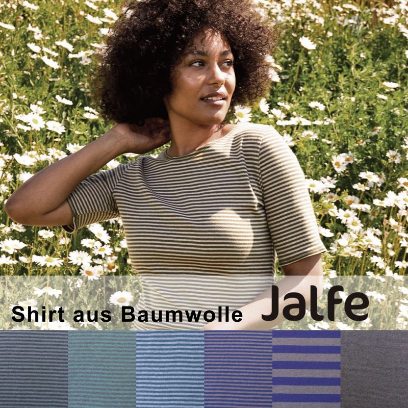 Jalfe: Kurzarmshirt Fenja - Cotton gestreift Jalfe: Kurzarmshirt Fenja - Cotton gestreift