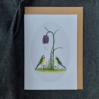 Bluetits serenading the Fritillary   9