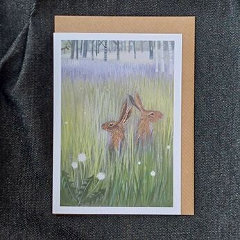 Hares amid the Bluebells   10
