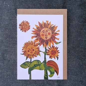 1JB581X	   Happy Sunflowers