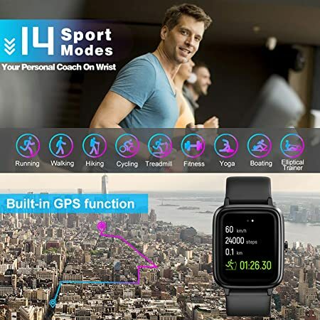 Smartwatch, LIFEBEE Orologio Fitness Uomo Donna Con GPS Integrato, Smart  Watch Con Quadrante Personalizzato, Cardiofrequenzimetro da Polso  Impermeabile 5ATM Activity Tracker Contapassi per Android iOS