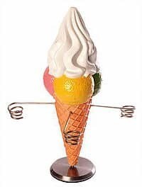 Kleine Eistüte mit Waffelhalterung Kleine Eistüte mit Waffelhalterung