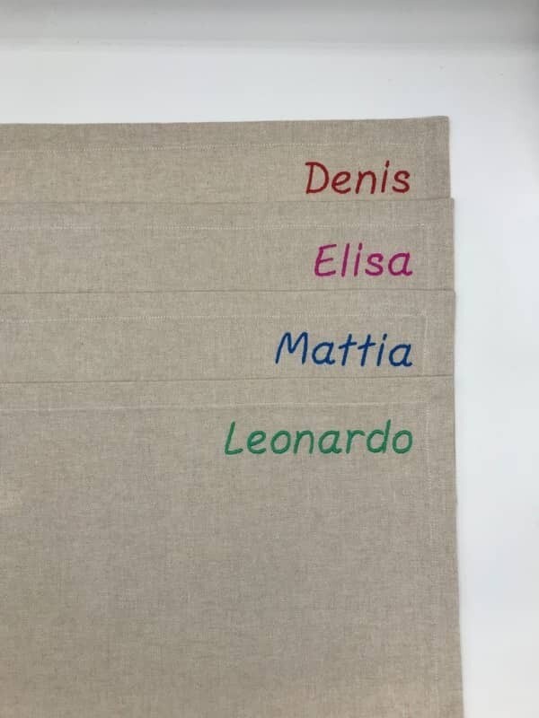 Tovagliette Americane con Nome Ricamato