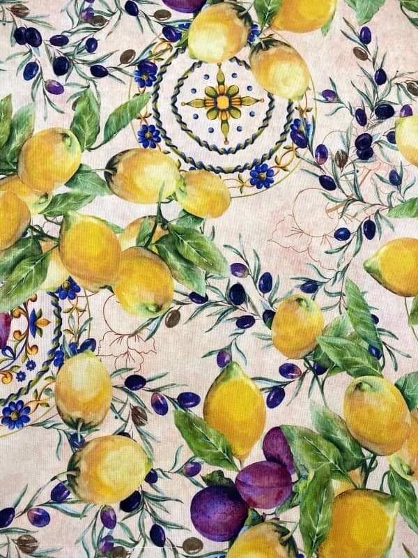 Strofinaccio con Limoni Prugne e Olive