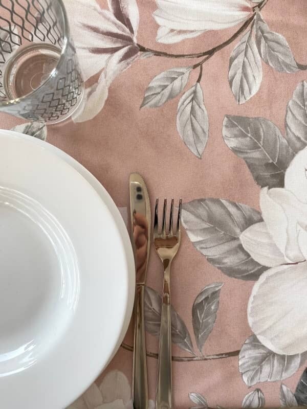 Tovaglia stampa Rosa con Magnolie