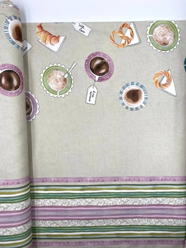 Tessuto 100% Cotone a Caduta Colazione