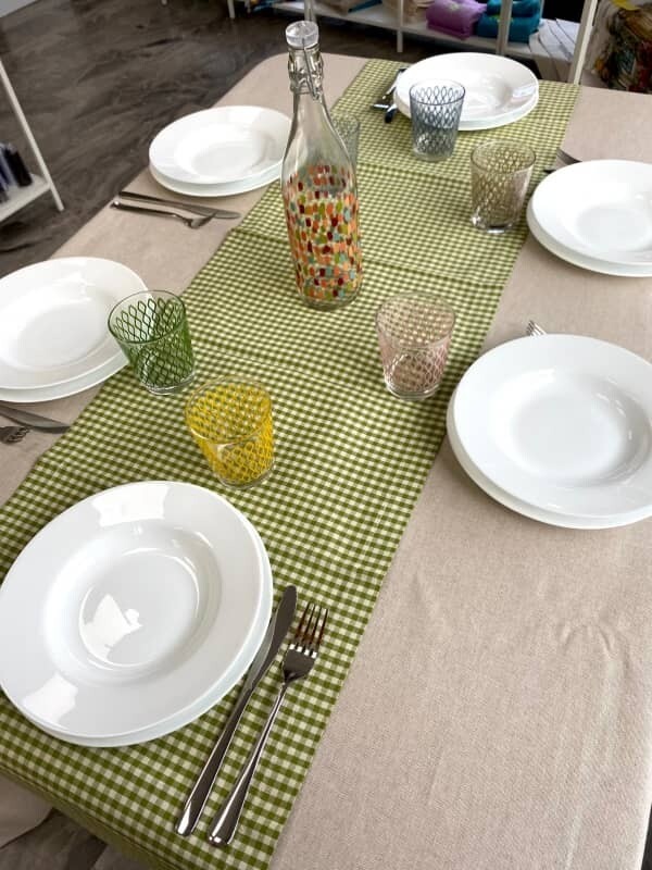 Runner con Quadrati Verdi