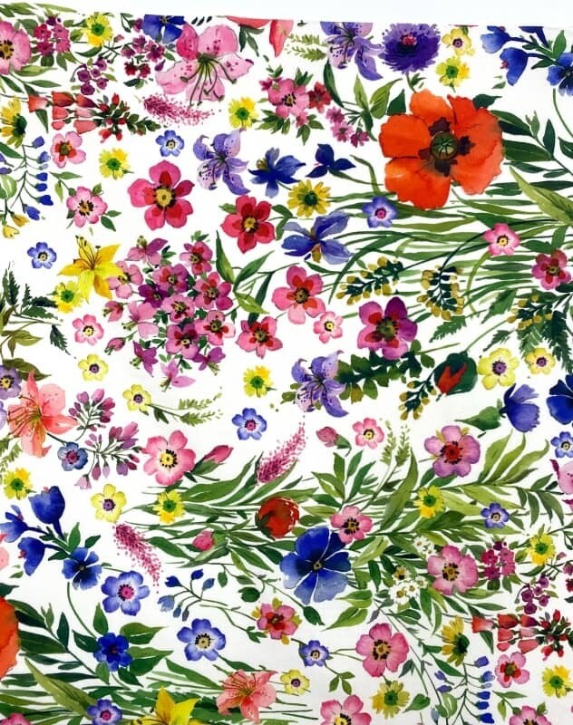 Tessuto Resinato fantasia Floreale