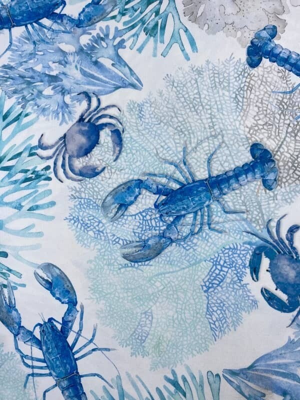 Tovagliette Americane Estive stampa Gamberi Azzurri