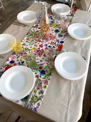 Runner con tessuto Resinato