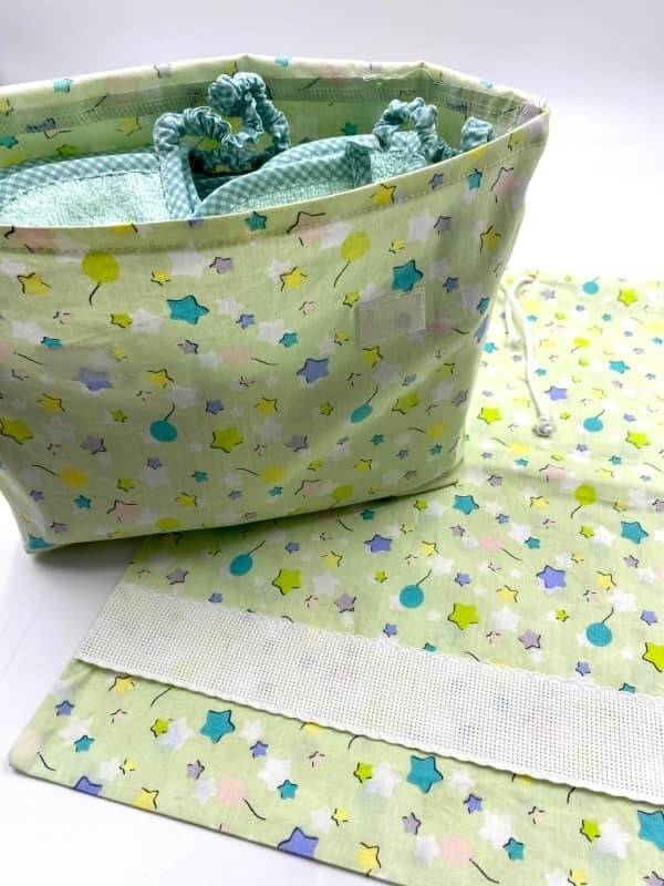 Maxi Porta Bavaglini Verde con Stelline