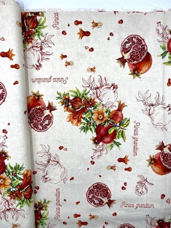 Tessuto 100% Cotone con Melograni