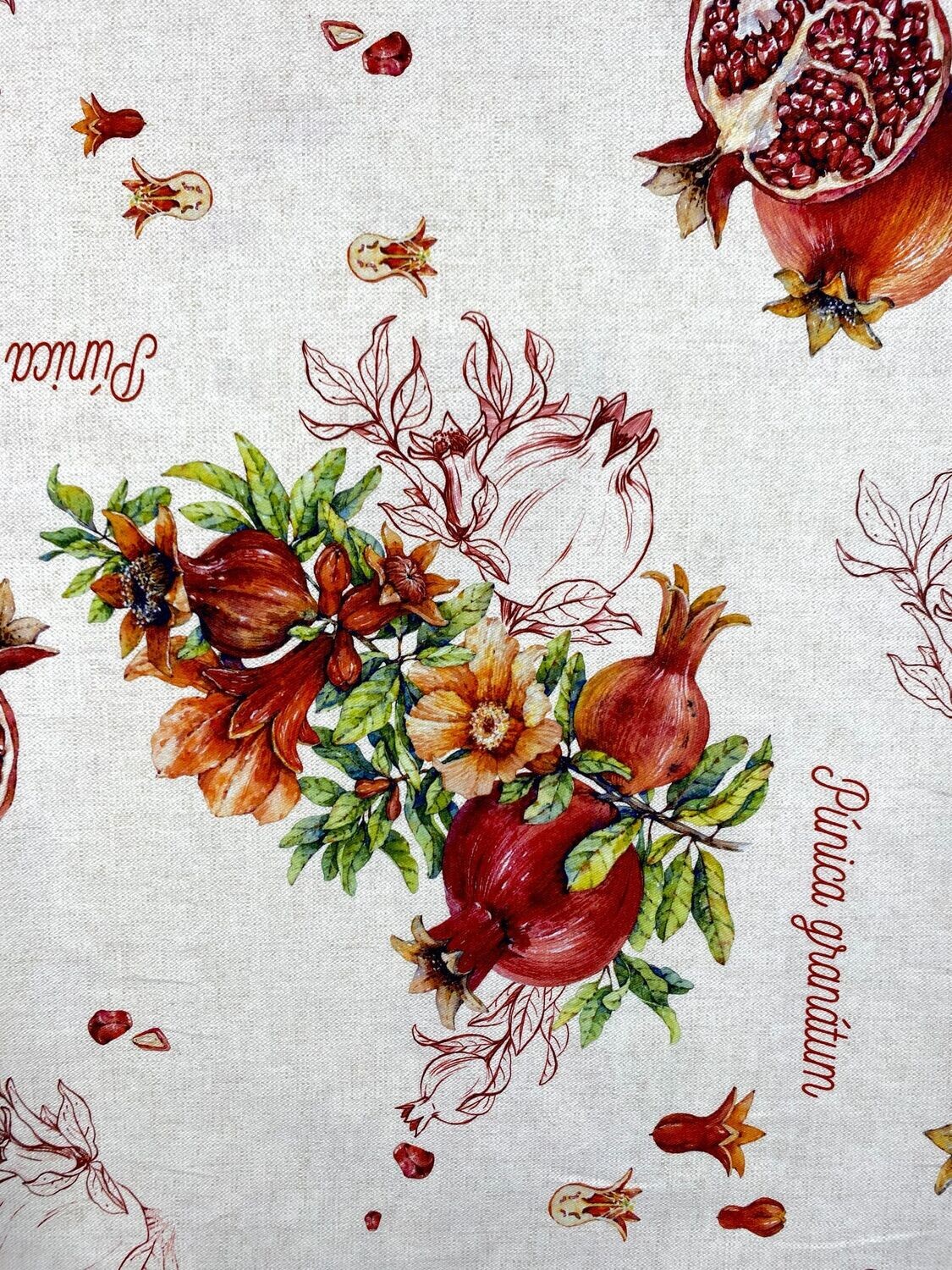 Tessuto 100% Cotone con Melograni
