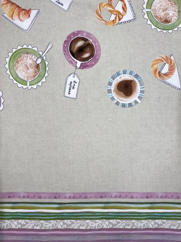 Tessuto 100% Cotone a Caduta Colazione