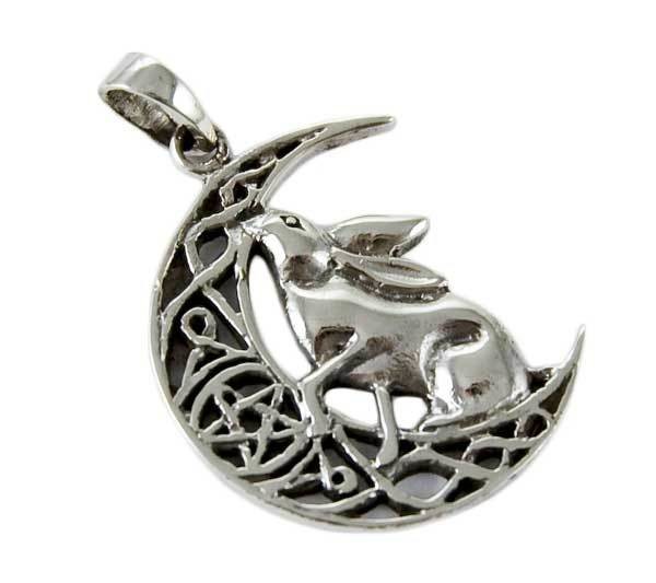 Pendant Silver Hare On Moon