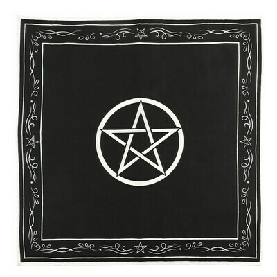Black Pentagram Altar Cloth 70 x 70