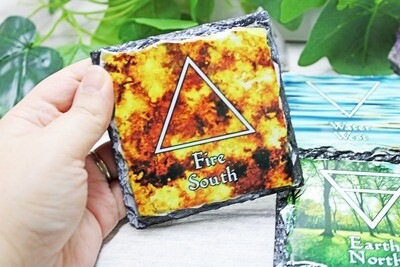 Quarter Elemental Slate Coasters
