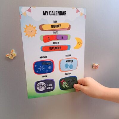Pagan Educational Magnetic Calendar inc Moon Phases