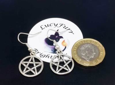 Pentacle Dangle Earrings