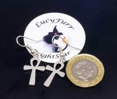 Ankh Dangle Earrings