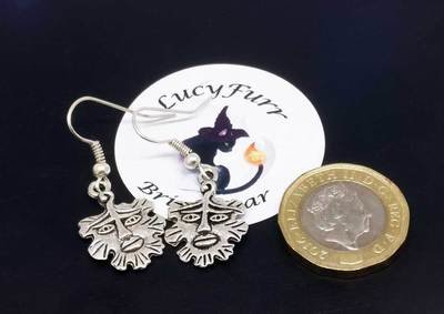 Green Man Dangle Earrings