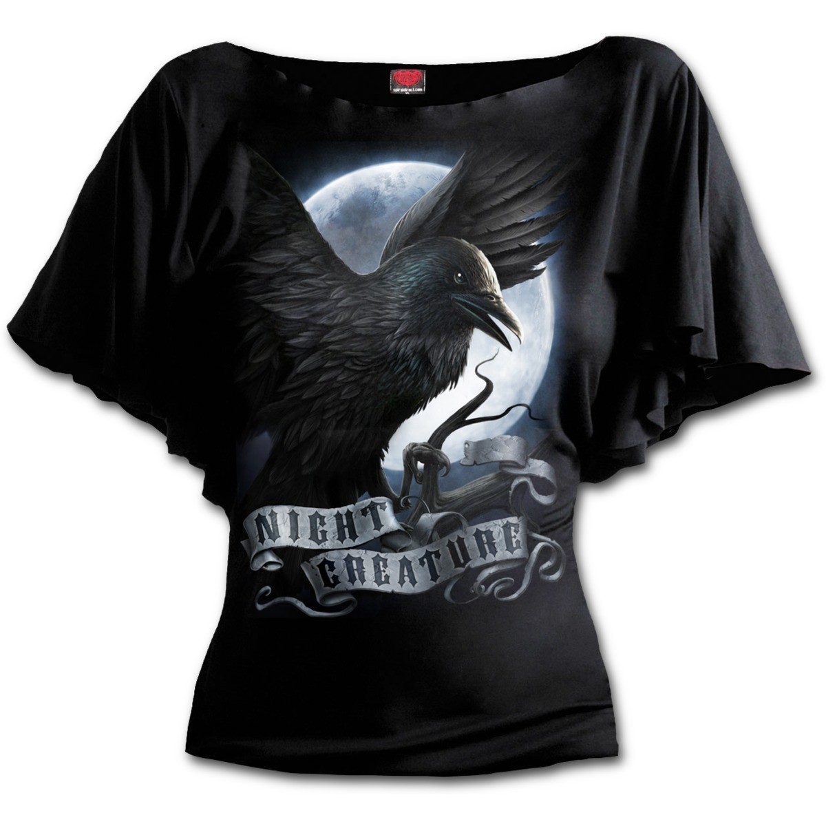 NIGHT CREATURE - Boat Neck Bat Sleeve