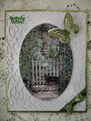 All In One Card, Flourish with Garden Gate PNC