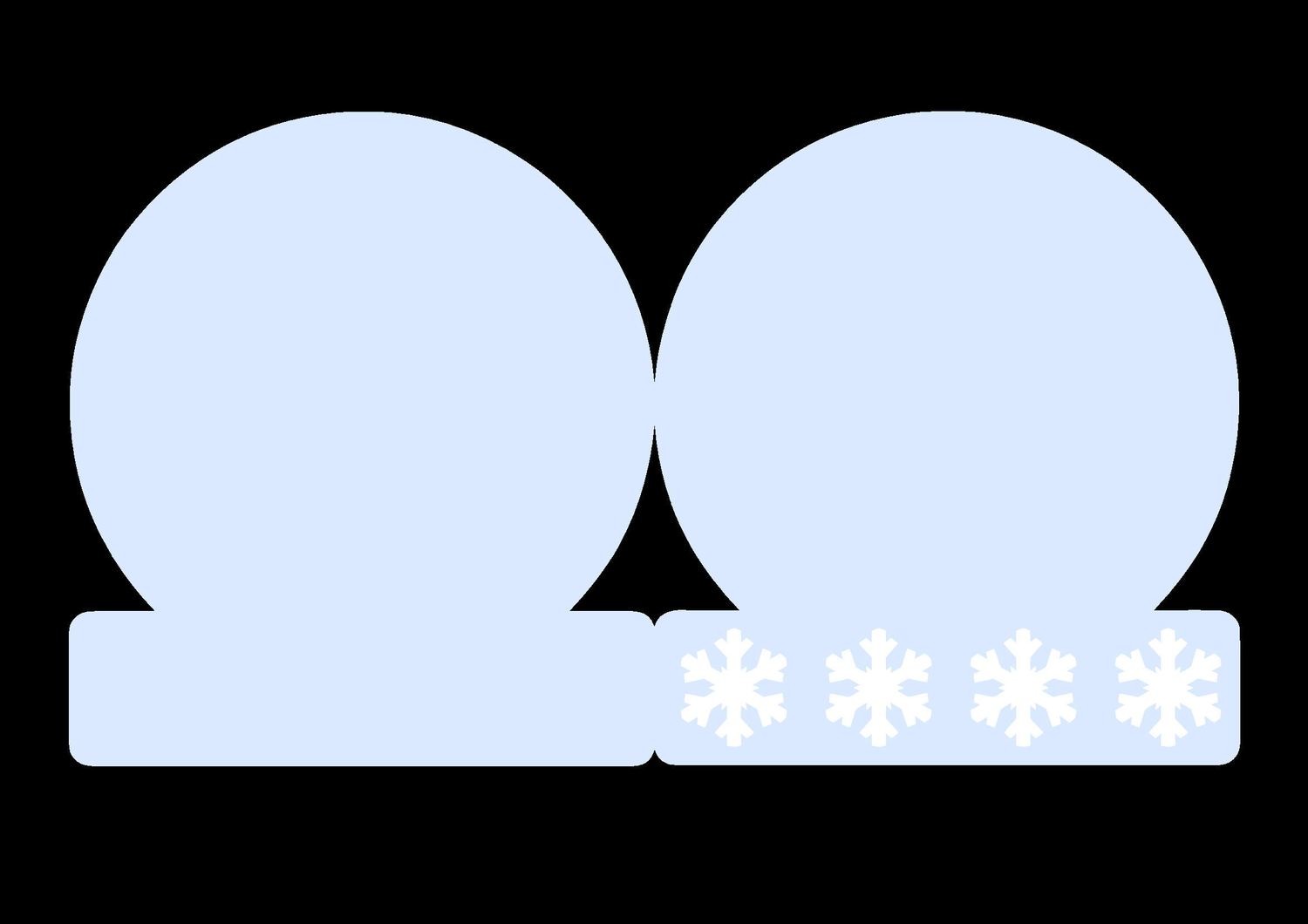 Snowflake Snowglobe Card Blank