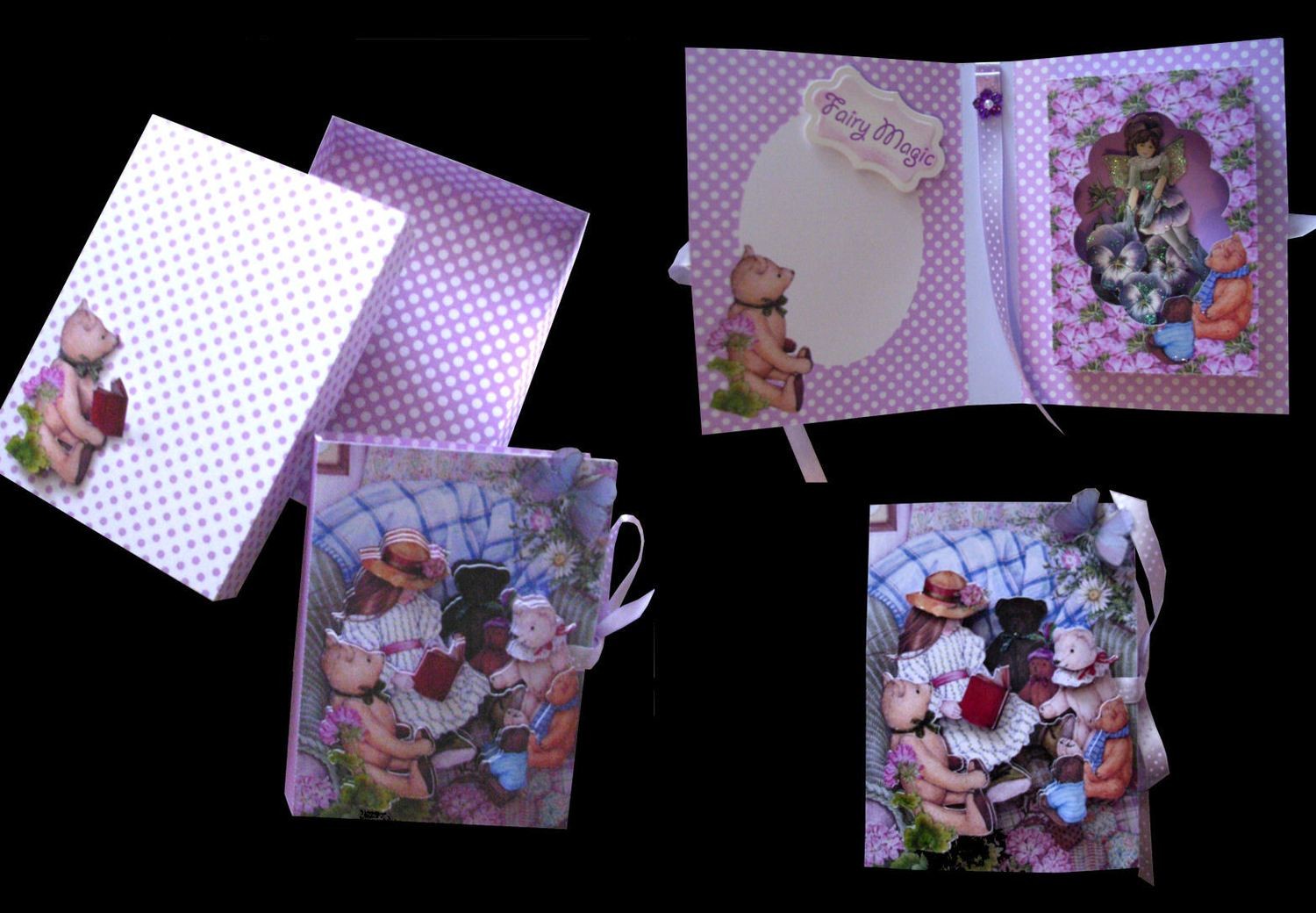 Print and Cut Girl and Bears Combi Card Box