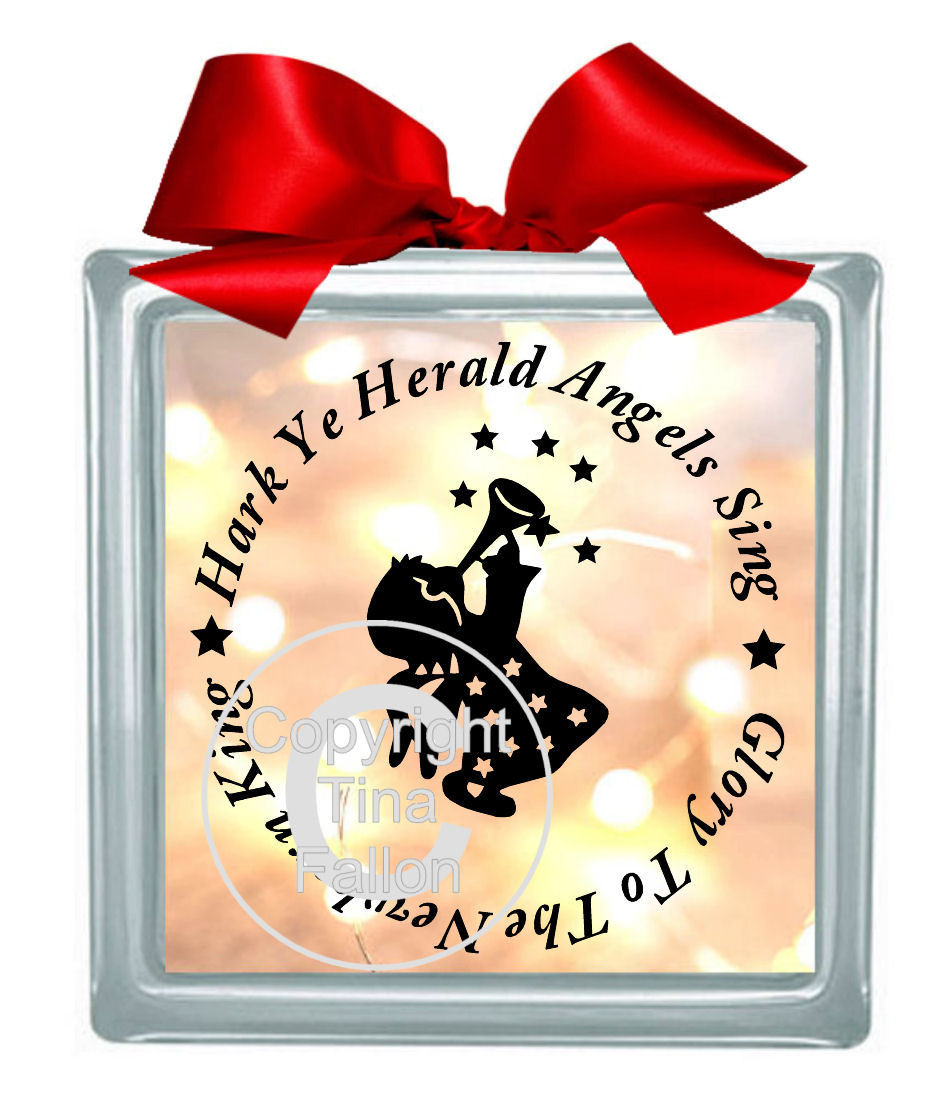 Hark Ye Herald Angels Sing Vinyl design for Christmas