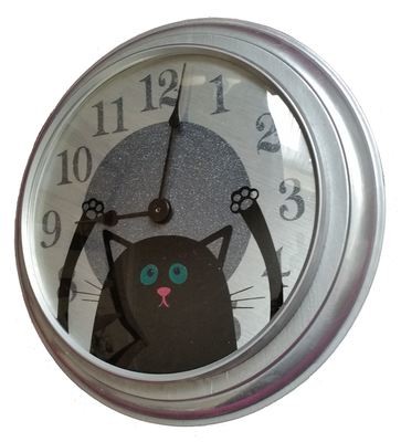 Clock Face with cat detail complete design - cutting file - Upcyle your clock for a new look svg studio and fcm with instructions