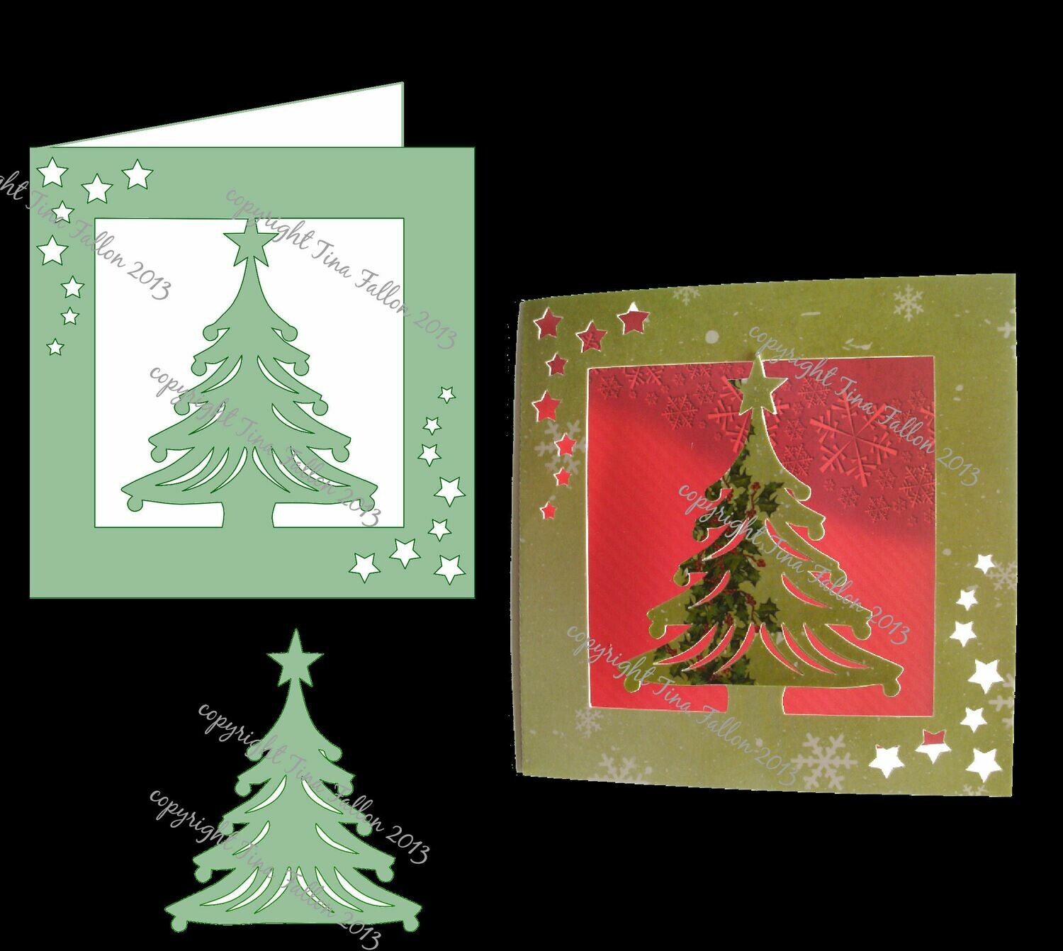 Card Template Christmas Tree