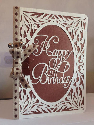 Happy Birthday 2 Card Template Studio / SVG and FCM format
