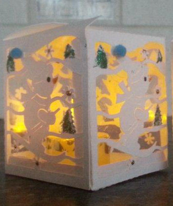 Snow Penguin Luminaire or gift box