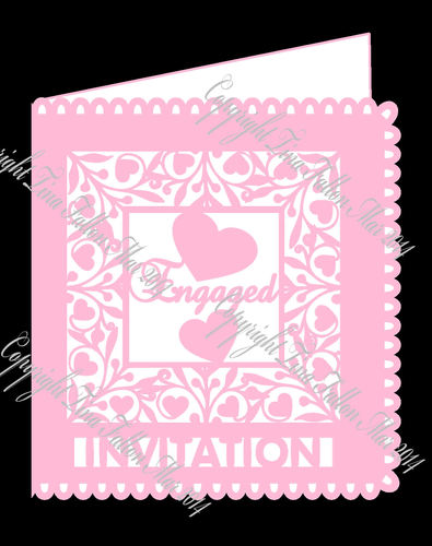 Engaged Invitation card template