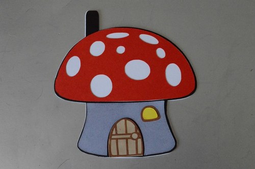 Fairy Mushroom House, Mushroom shaped card template