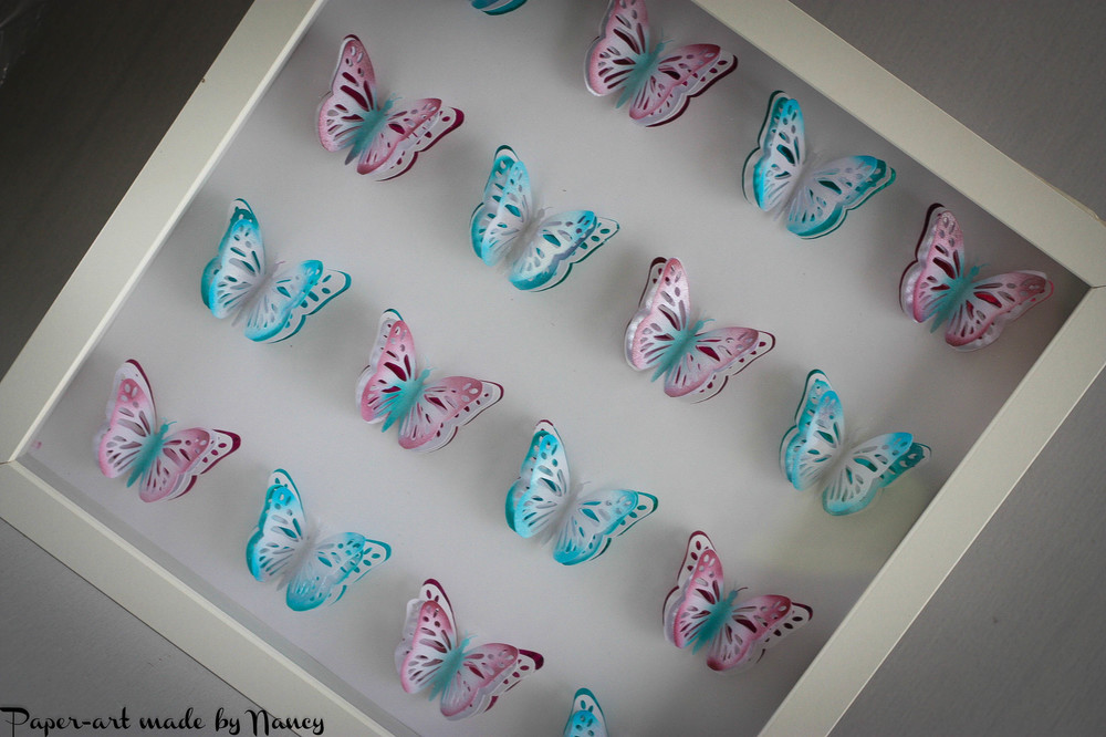 Download Layered Butterfly Pop Out Collage Design A 4 X 4 16 Butterflies Pdf Format Handcut