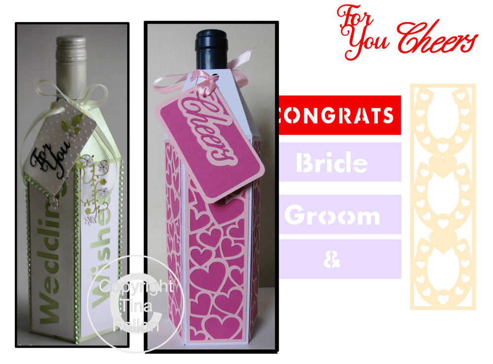 Wine Bottle Box Wraps - *BUMPER PACK * Set 3 - Wedding /Romance Themed - Studio format