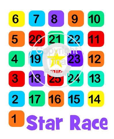 Star Race - childs bag game HTV Vinyl file