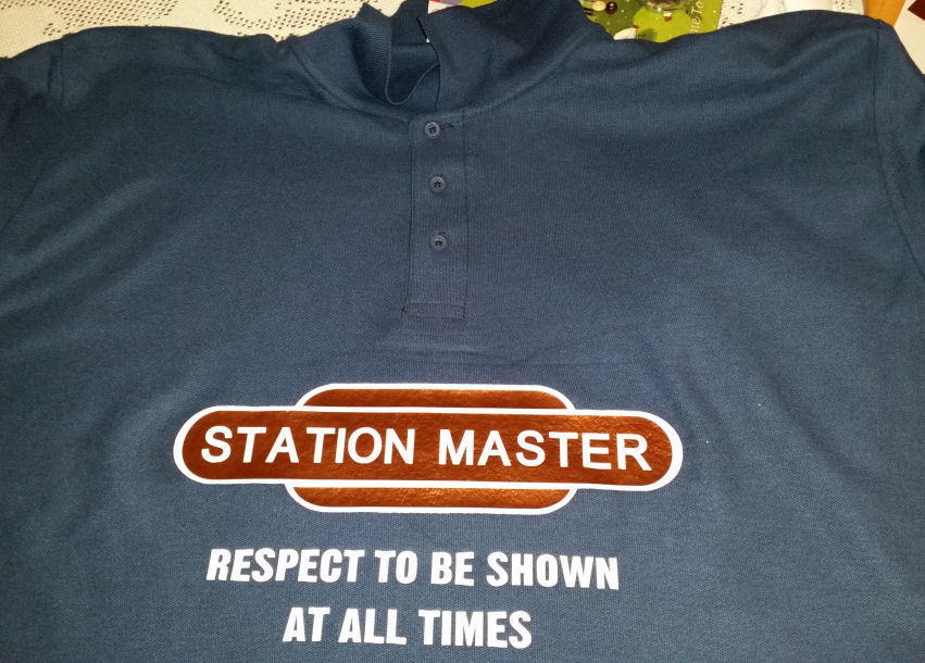 Train Station Master - vinyl HTV layering
